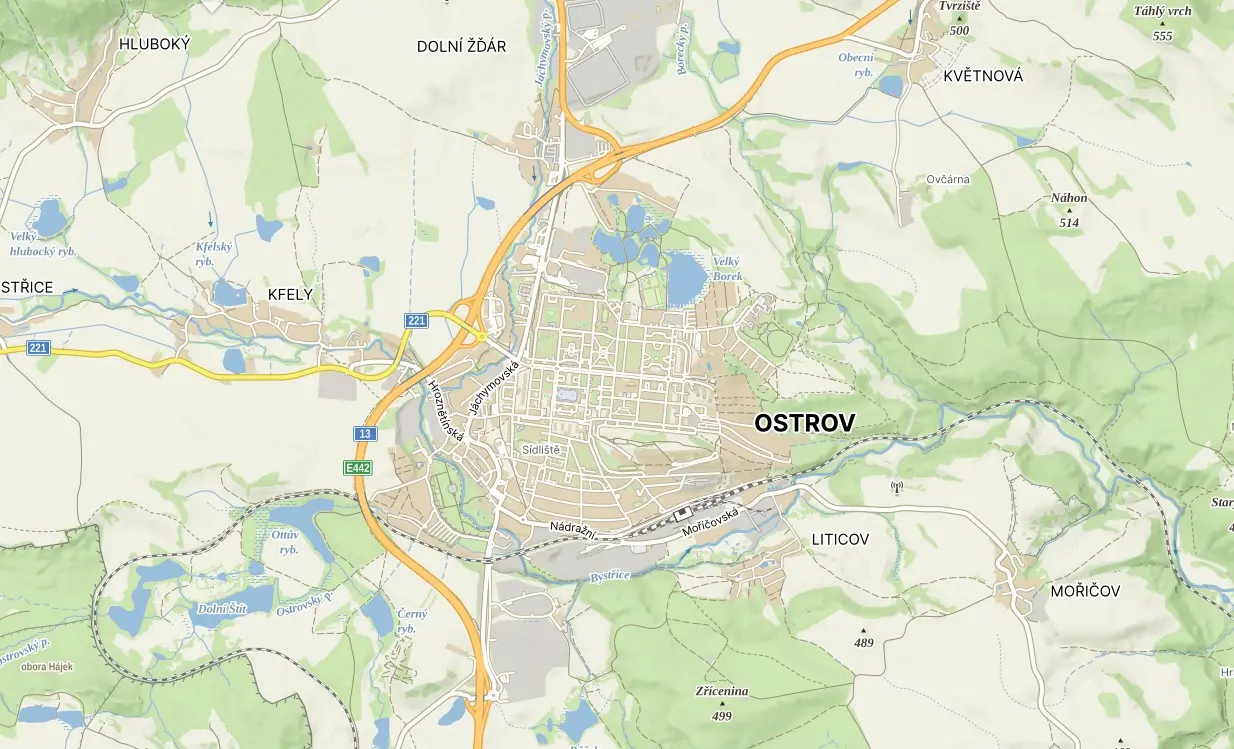 Mapa Ostrov